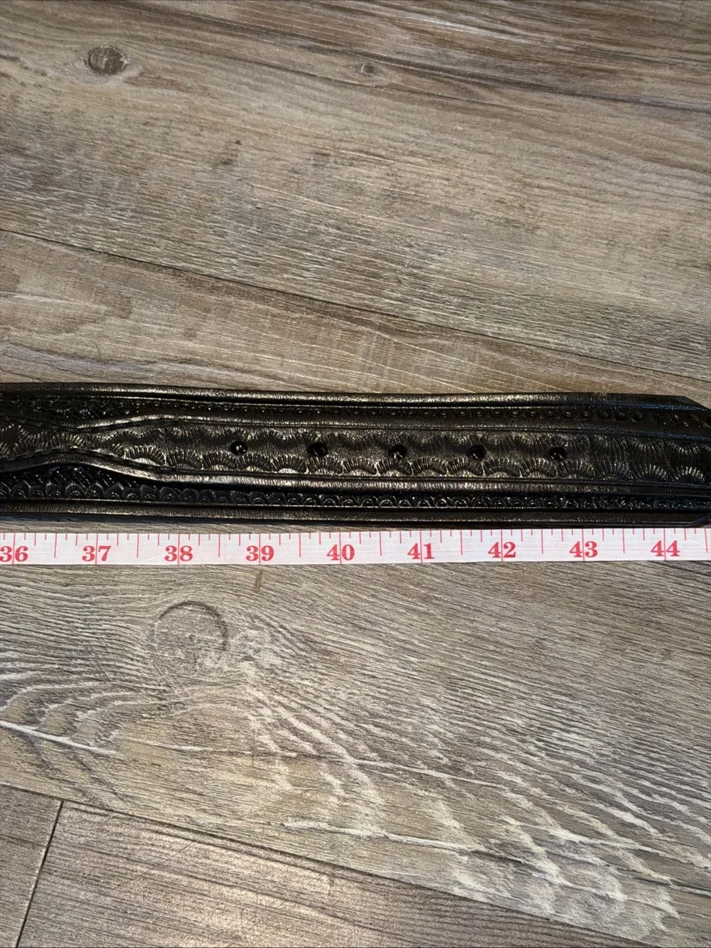 Vintage Don Hume Basket Weave River Belt Black